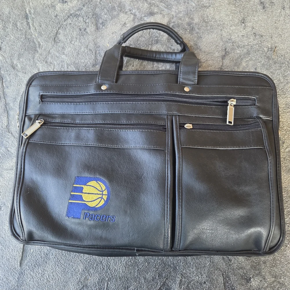 Indiana Pacers Black Leather Men's Bag